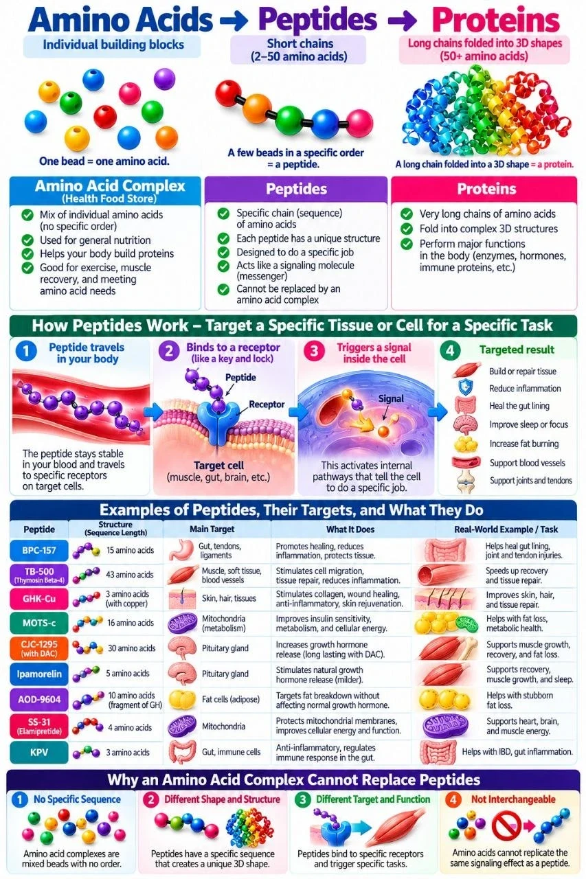 Amino acids, peptides and proteins