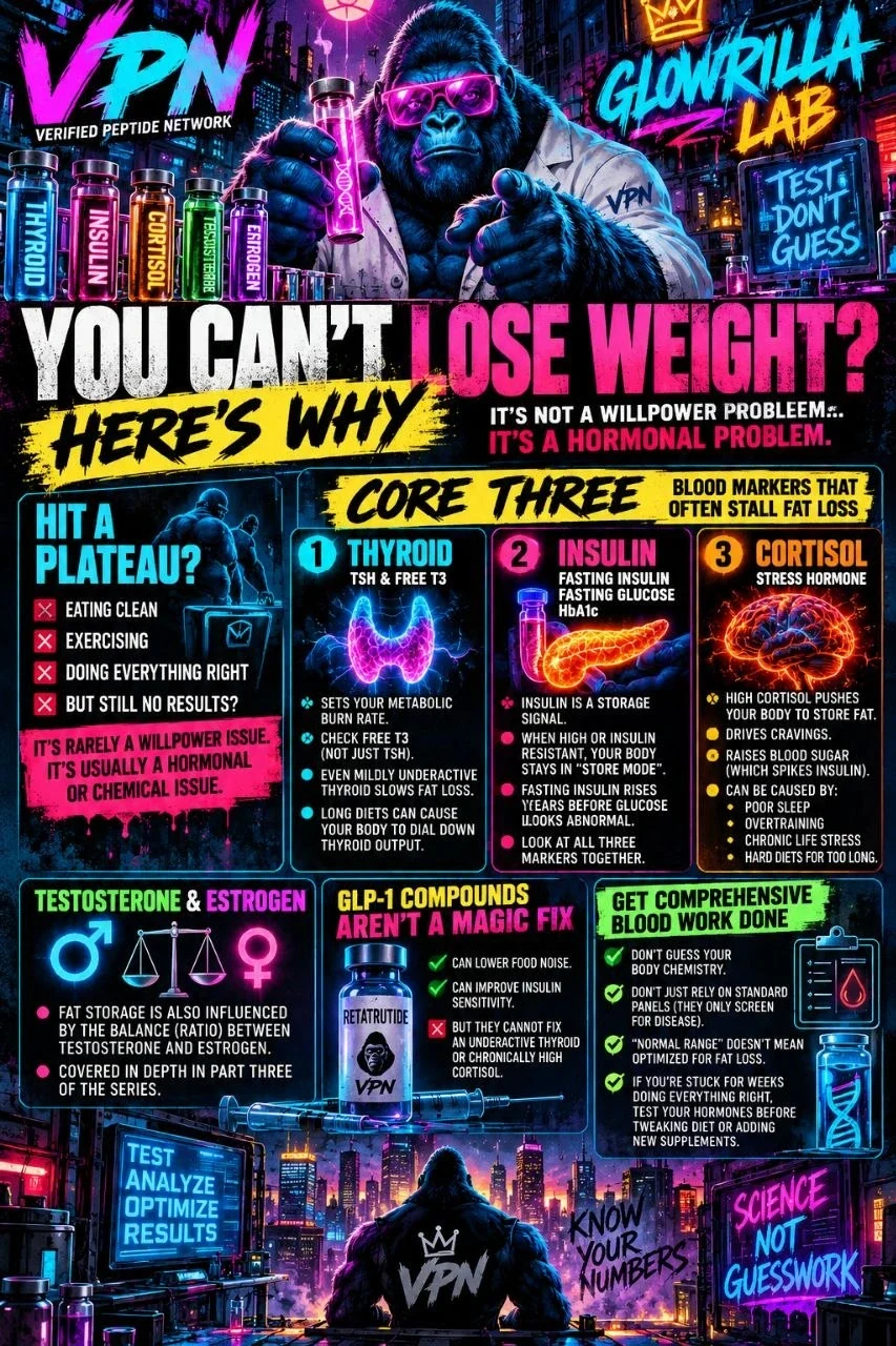 Why you can't lose weight: thyroid, insulin, cortisol