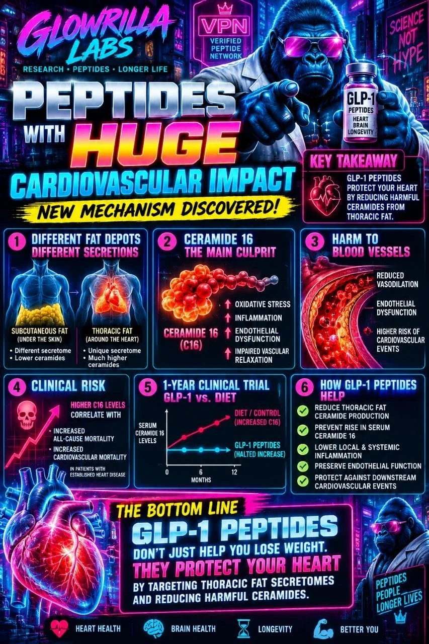 GLP-1 peptides, thoracic fat and ceramide 16 cardiovascular mechanism