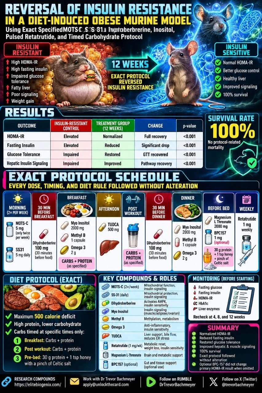 Insulin resistance reversal mouse protocol