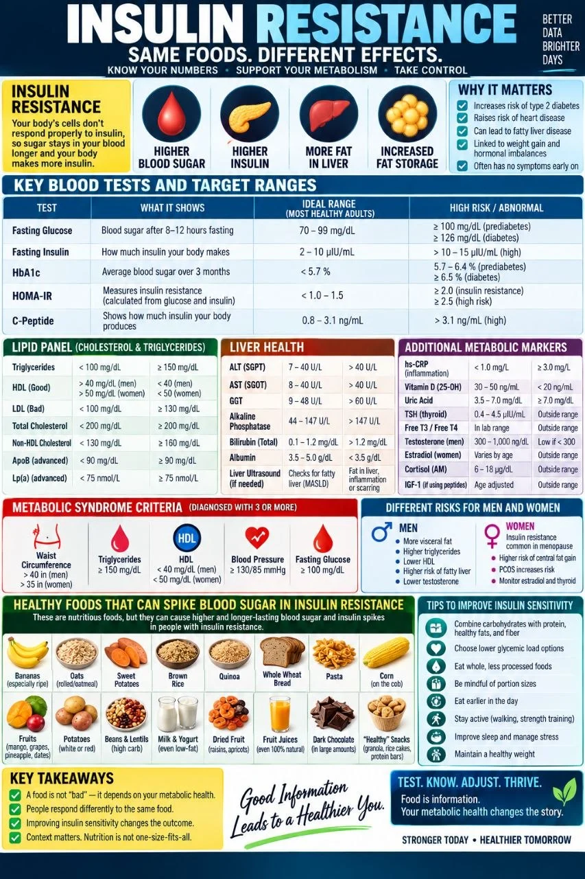 Insulin Resistance — Same Foods, Different Effects