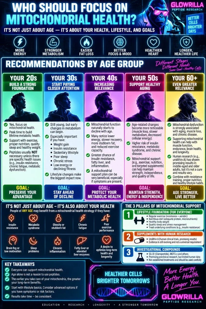 🧭 WHO SHOULD FOCUS ON MITOCHONDRIAL HEALTH? (BY AGE)