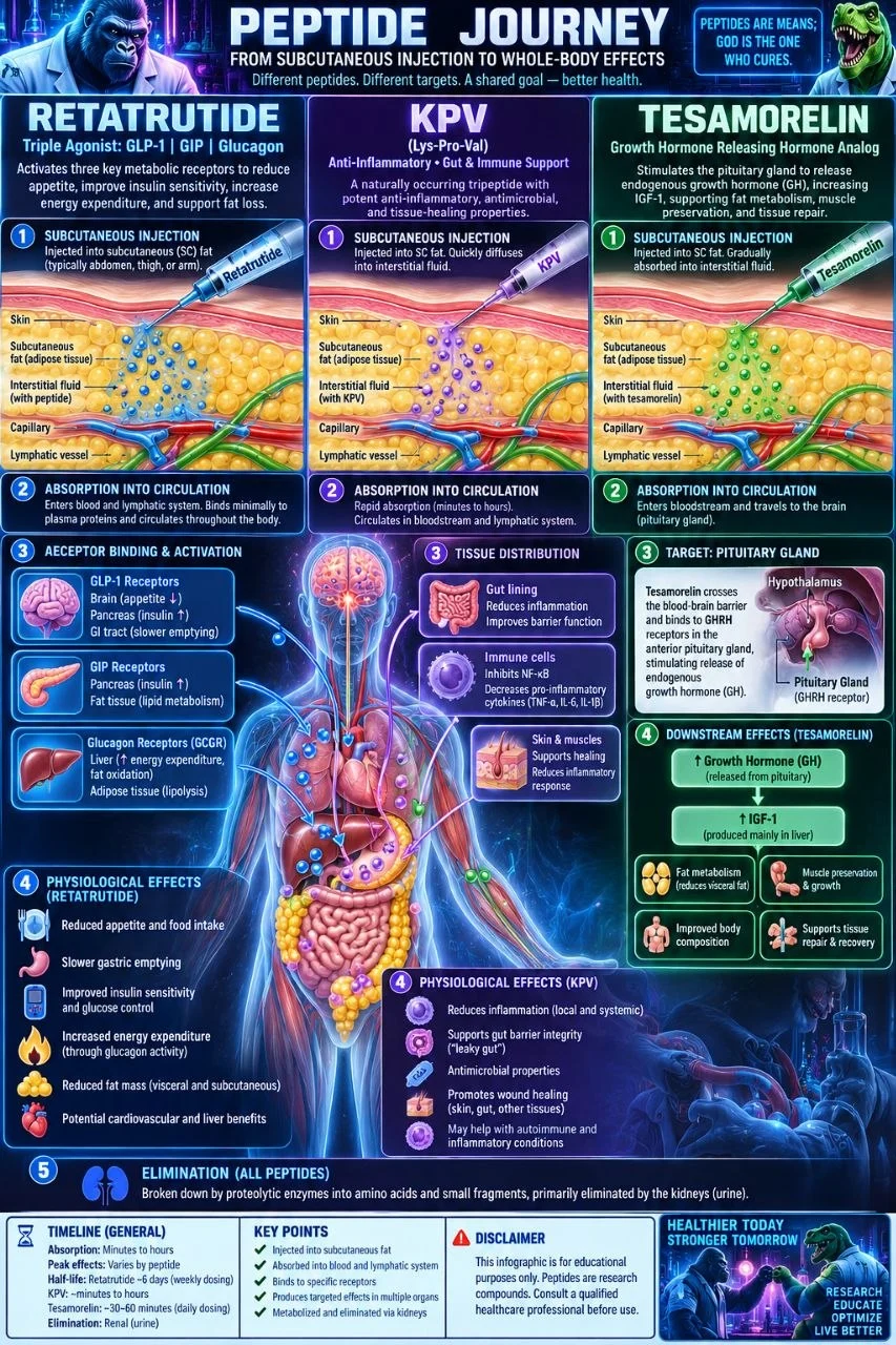 Peptide Journey — From SubQ Injection to Whole-Body Effects