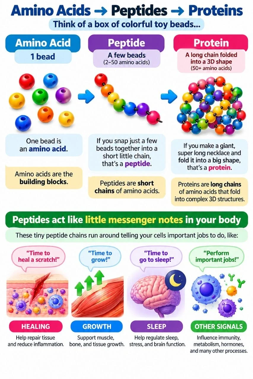 Peptides explained with beads